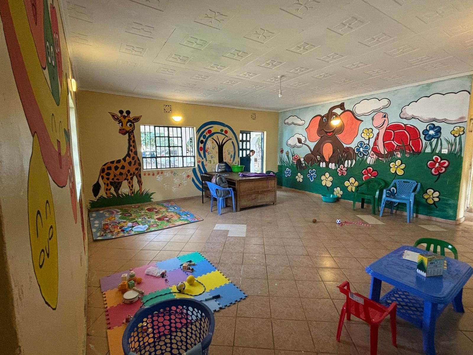 Colorful Jali Watoto childcare room interior